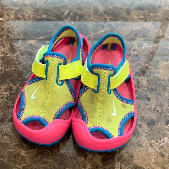 Nike Other - Nike | Yellow Green Pink & Blue Velcro Water Shoes